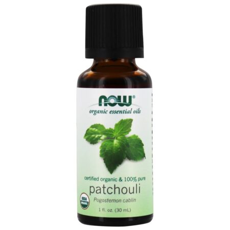 100 % Pure e patchouli de óleo essencial orgânico - 1 fl. oz. NOW Foods