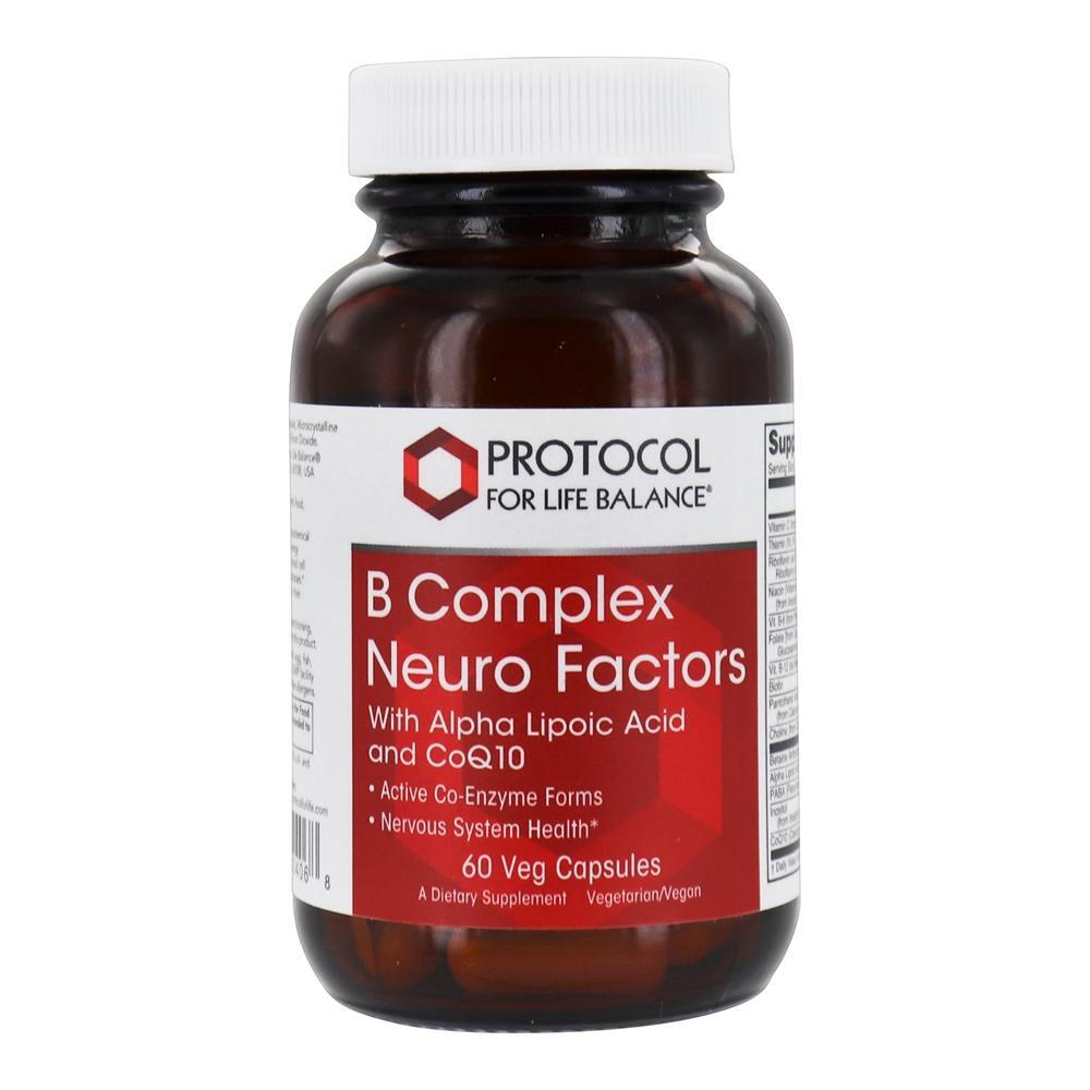 Complexo B Neuro Fatores com Alpha Ácido lipóico e CoQ10 - 60 Cápsula (s) vegetal (s) Protocol For Life Balance