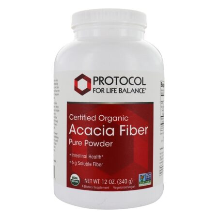 Pó orgânico da fibra da acácia - 12 oz. Protocol For Life Balance