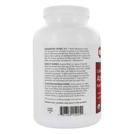 Pó orgânico da fibra da acácia - 12 oz. Protocol For Life Balance - Image 3