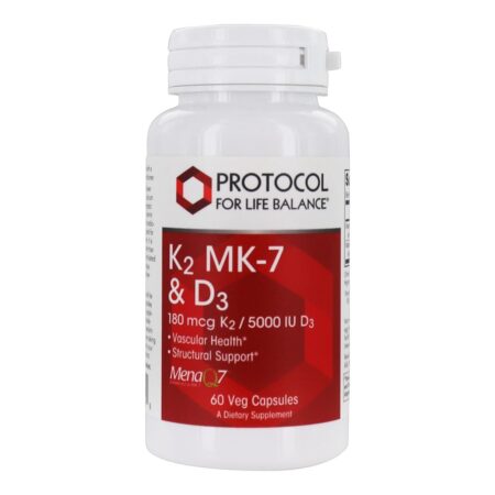 K2, MK7 e D3 - 60 Cápsula (s) vegetal (s) Protocol For Life Balance