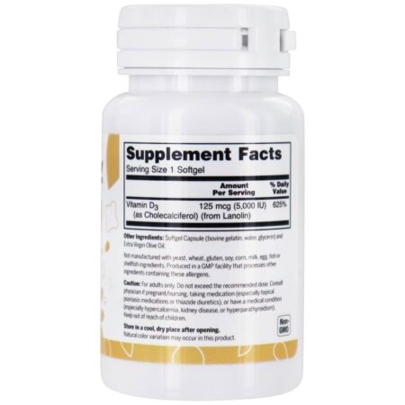 Vitamina D3 5000 UI - 240 Softgels LuckyVitamin - Image 2