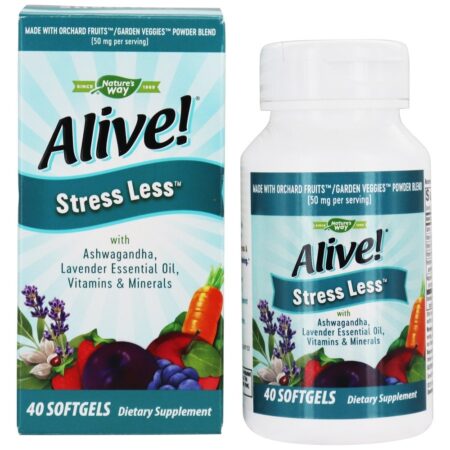 Alive! Estresse Menos - 40 Softgels Nature's Way