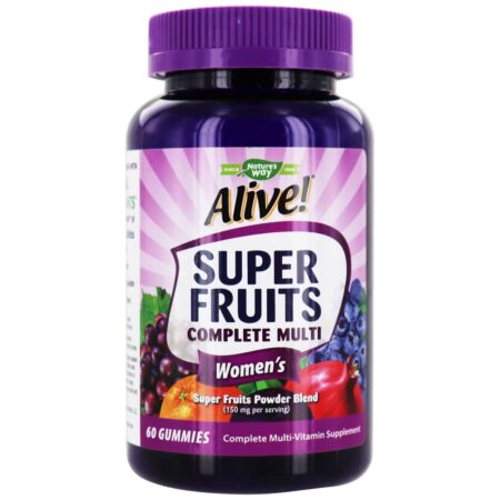 Alive! Super Frutas Mulher Completa Multi - 60 Gummies Nature's Way