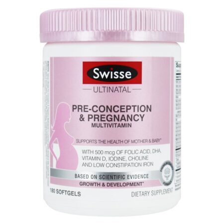 Multivitamínico Pré-Concepção e Gravidez Ultinatal - 180 Softgels Swisse