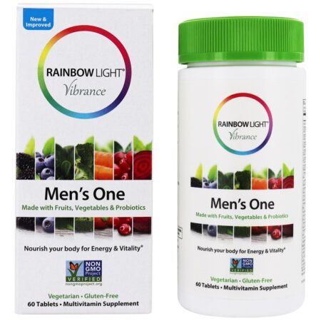 Um multivitamínico masculino da Vibrance - 60 Tablets Rainbow Light