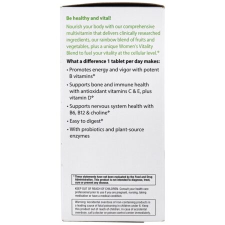 Vibrance Women's Multivitaminico - 120 Tablets Rainbow Light - Imagem 4