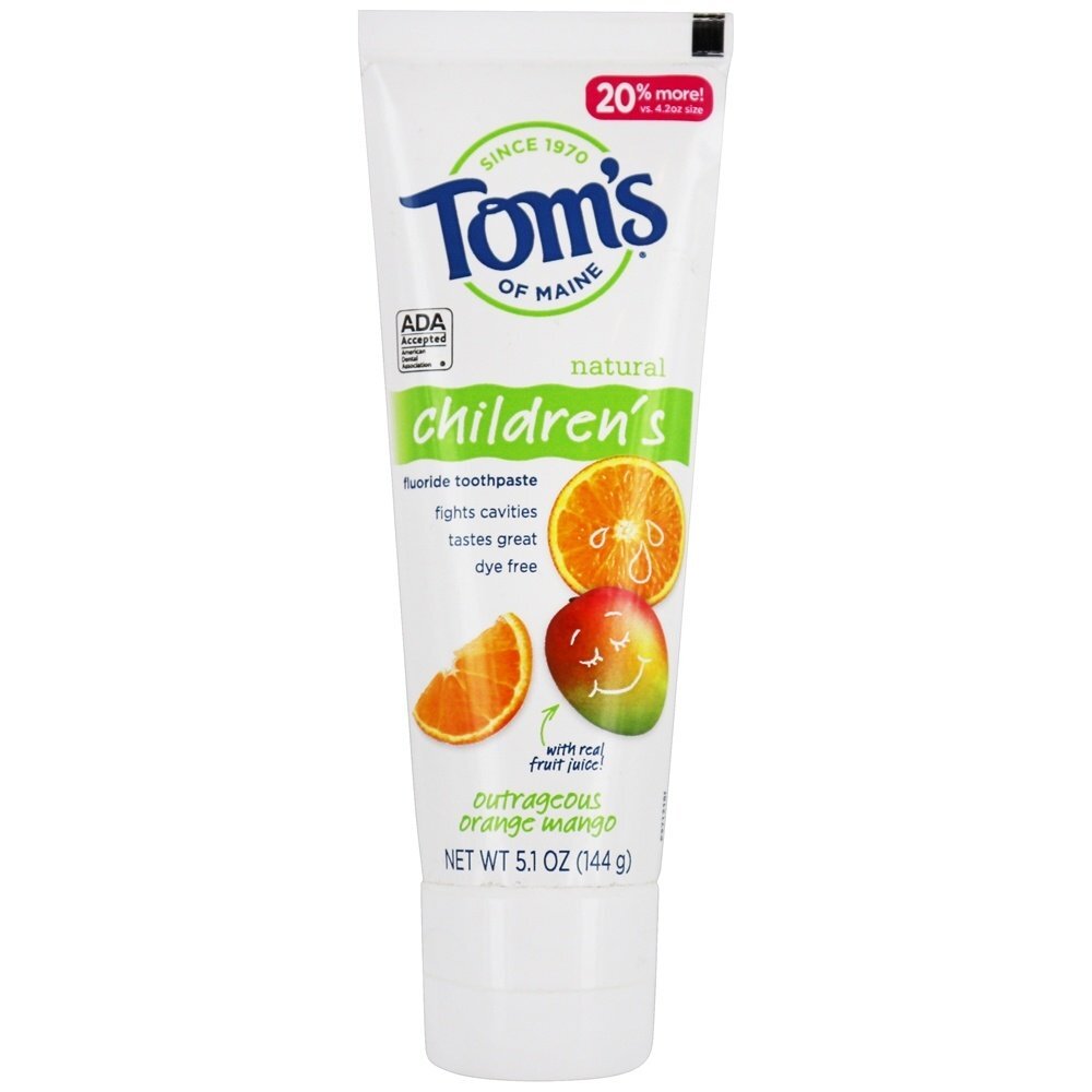 Creme dental com flúor infantil natural manga laranja ultrajante - 5.1 oz. Tom's of Maine