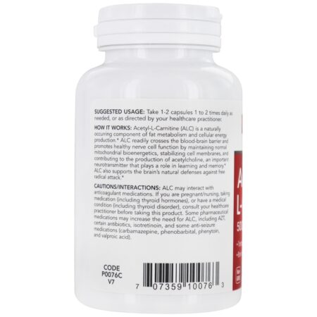 Acetil-L-Carnitina 500 mg. - Cápsulas Protocol For Life Balance 100 Protocol For Life Balance - Image 3