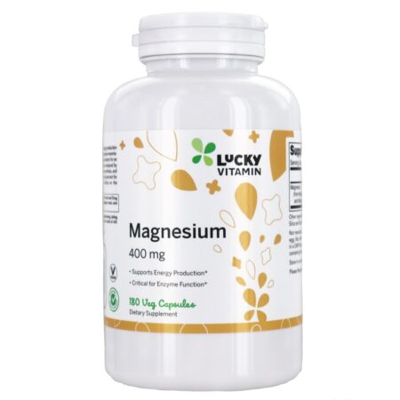 Magnésio 400 mg. - Cápsulas LuckyVitamin 180 LuckyVitamin