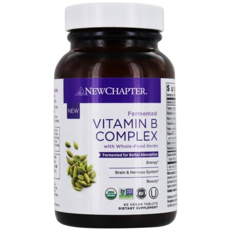 Complexo fermentado de vitamina B com ervas integrais - 60 Tablet (s) vegano (s) New Chapter