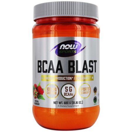 NOW Sports BCAA Blast Powder Natural Raspberry - 600 Gramas NOW Foods