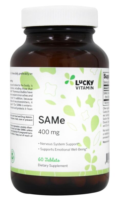 SAMe Sistema Nervoso Suporte 400 mg. - 60 Tablets LuckyVitamin