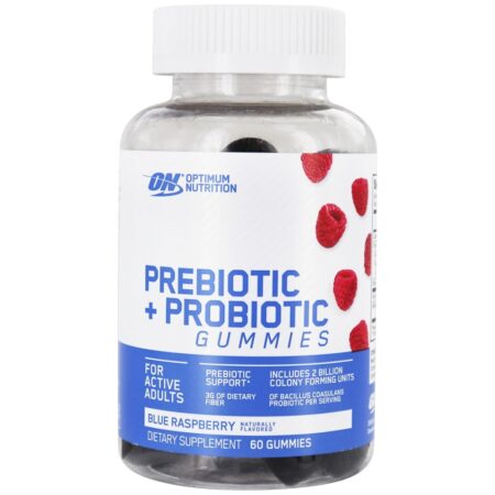 Fórmula Prebiótica + Probiótica Framboesa Azul 2 Bilhões de UFC - 60 Gummies Optimum Nutrition