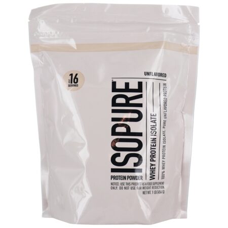 Isopure Whey Protein Isolate Powder sem sabor - 1 lb. Nature's Best