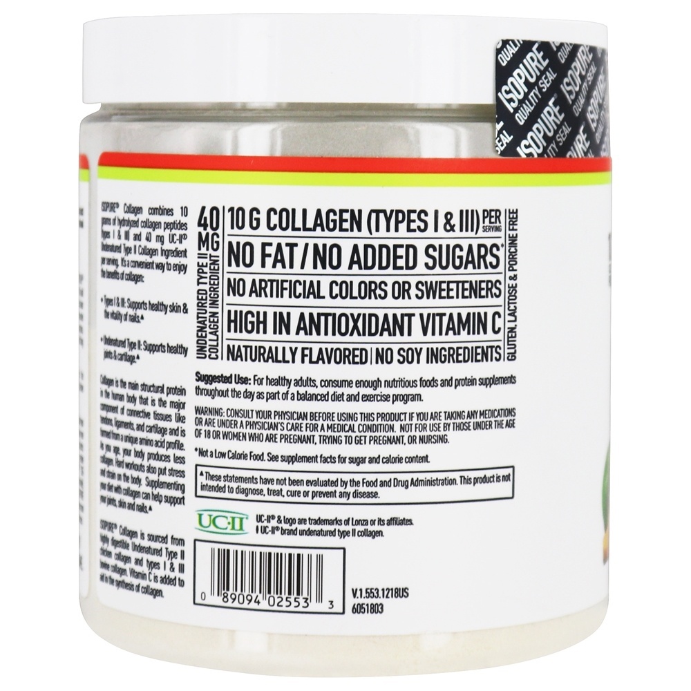 Isopure Collagen Powder Mango Lime - 6.88 oz. Nature's Best - Imagem 3