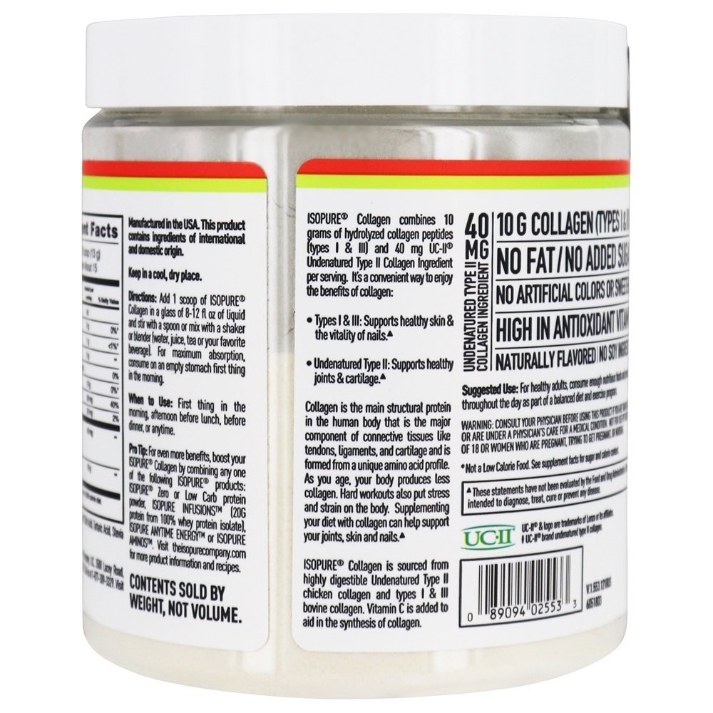 Isopure Collagen Powder Mango Lime - 6.88 oz. Nature's Best - Imagem 4