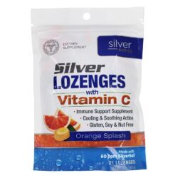 Suporte imunológico da Silver Biotics com vitamina C laranja Splash - 21 Pastilhas American Biotech Labs