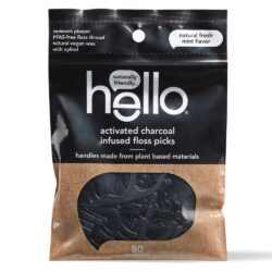 Fio dental com infusão de carvão ativado escolhe a hortelã fresca natural - 80 Pick (s) Hello Products