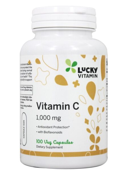 Antioxidante da vitamina C 1000 mg . - Cápsulas LuckyVitamin 100 LuckyVitamin