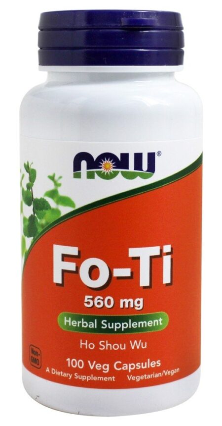 Fo-Ti Suplemento Herbal - Ho Shou Wu 560 mg. - 100 Cápsula (s) vegetal (s) NOW Foods