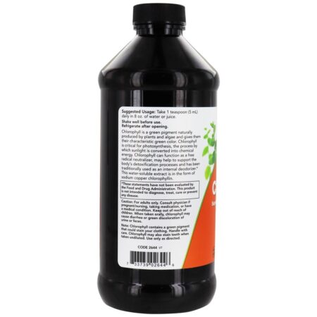 Clorofila líquida sabor natural de hortelã - 16 fl. oz. NOW Foods - Image 3