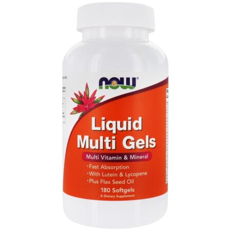 Líquido Múltiplas Géis Multivitamina & Mineral - 180 Softgels NOW Foods