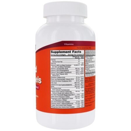 Líquido Múltiplas Géis Multivitamina & Mineral - 180 Softgels NOW Foods - Image 2