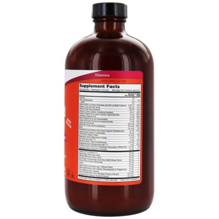 Sabor de laranja tropical líquido sem vitaminas e sem ferro - 16 fl. oz. NOW Foods - Image 2