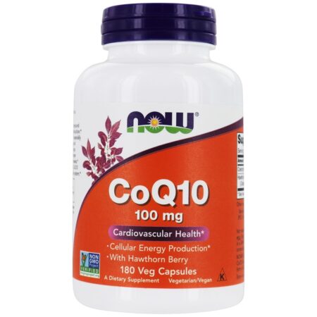 CoQ10 com Pilriteiro 100 mg. - 180 Cápsula (s) vegetal (s) NOW Foods