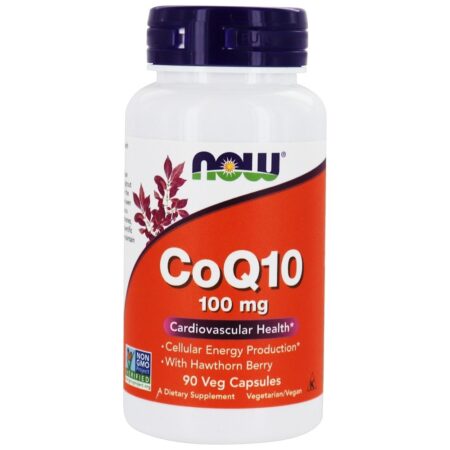 Coq10 para Saúde Cardiovascular com Pilriteiro 100 mg. - 90 Cápsula (s) vegetal (s) NOW Foods