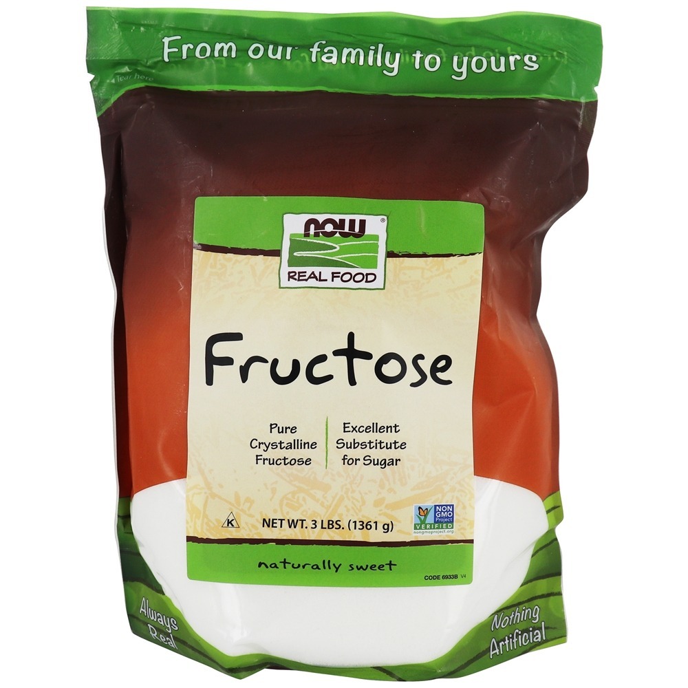 NOW Real Food Frutose Frutas Açúcar - 3 lbs. NOW Foods
