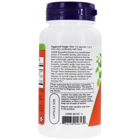 Extrato de Boswellia 250 mg. - 60 Cápsula (s) vegetal (s) NOW Foods - Image 3