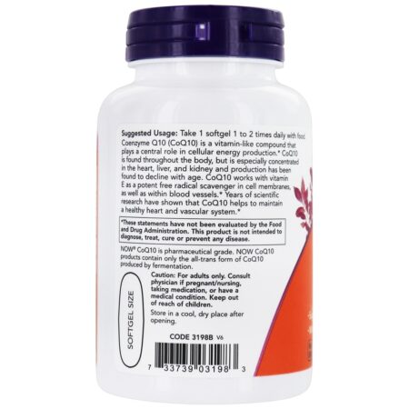 CoQ10 400 mg. - 60 Softgels NOW Foods - Image 3