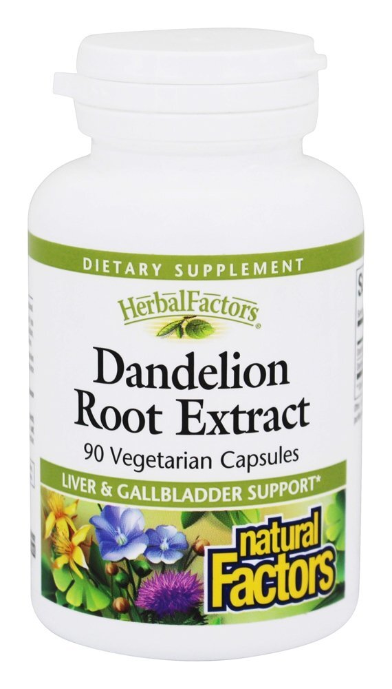 HerbalFactors extrato de raiz de dente-de-leão - Cápsulas vegetarianas 90 Natural Factors