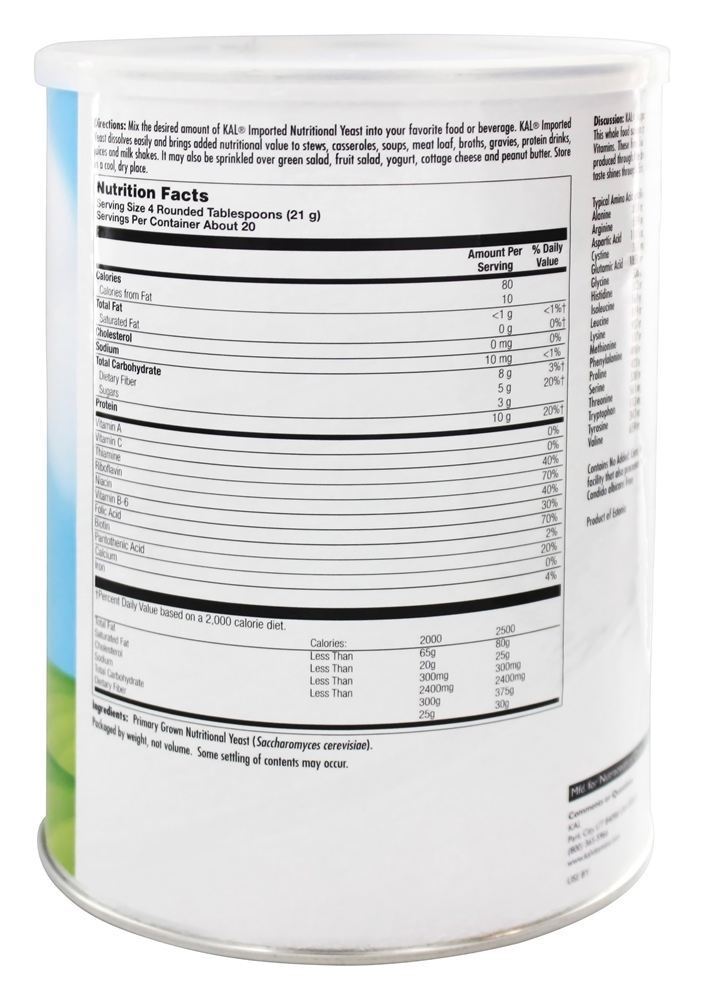 Flocos finos de levedura importados - 14.8 oz. Kal - Imagem 2