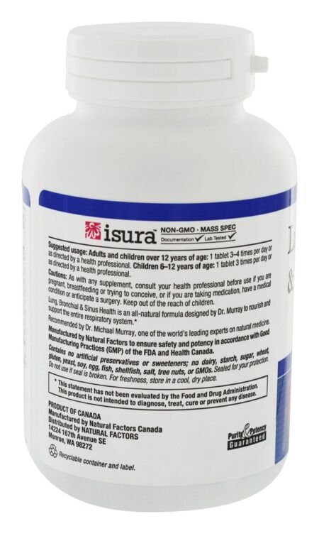 Saúde Pulmonar, Brônquica & Nasal - 90 Tablets Natural Factors - Image 3