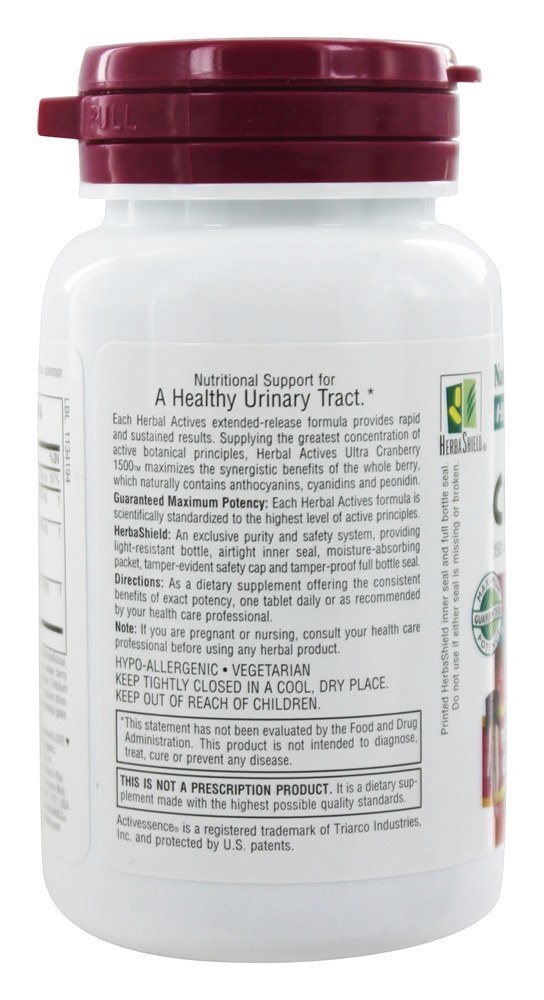Ultra Cranberry de Liberação Prolongada 1500 mg. - 30 Tablets Natures Plus - Imagem 3