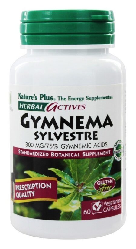 De ervas Ativos Gymnema Sylvestre 300 mg. - Cápsulas vegetarianas 60 Natures Plus