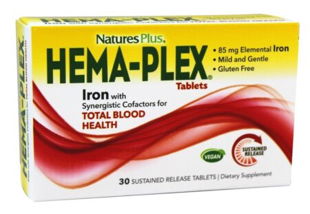 Hema-Plex para a Saúde Total do Sangue - 30 Tablets Natures Plus