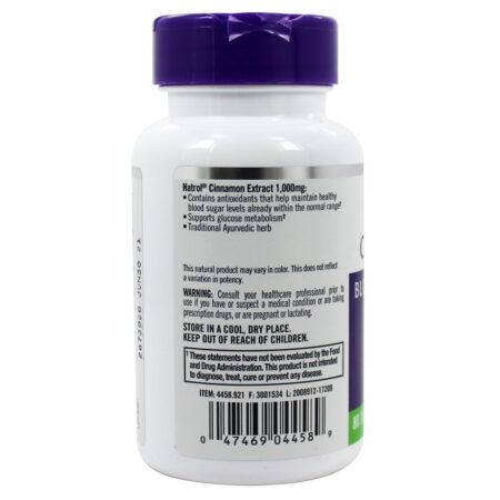 Extrato de canela 1000 mg. - 80 Tablets Natrol - Image 3