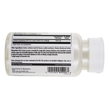 Enzima Lactase 250 mg. - 60 Softgels Kal - Image 3