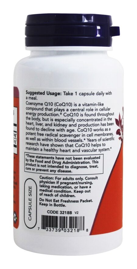 CoQ10 Para a Saúde Cardiovascular 150 mg. - Cápsulas vegetarianas 100 NOW Foods - Image 3