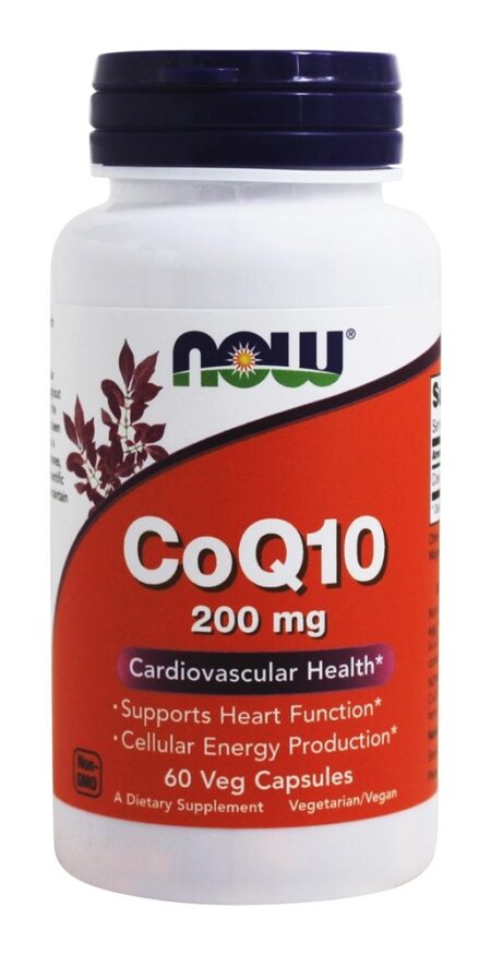 CoQ10 Para a Saúde Cardiovascular 200 mg. - Cápsulas vegetarianas 60 NOW Foods