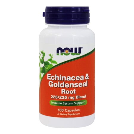 Echinacea e Goldenseal Raiz 225 mg. - Cápsulas 100 NOW Foods