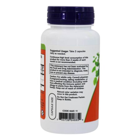 Echinacea e Goldenseal Raiz 225 mg. - Cápsulas 100 NOW Foods - Image 3