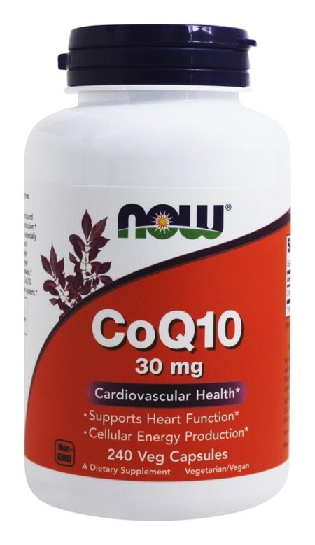 CoQ10 Para a Saúde Cardiovascular 30 mg. - 240 Cápsula (s) vegetal (s) NOW Foods