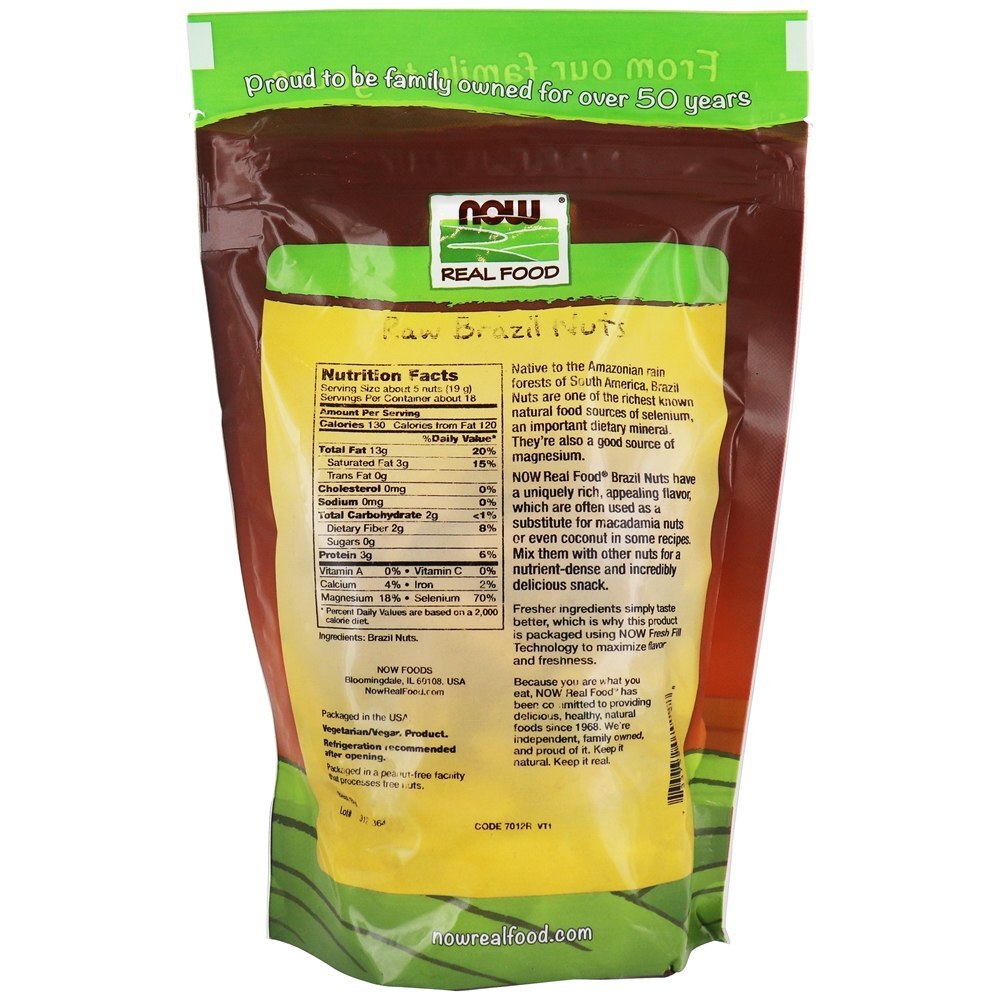 NOW Real Food Brasil Nozes Crus - 12 oz. NOW Foods - Imagem 2