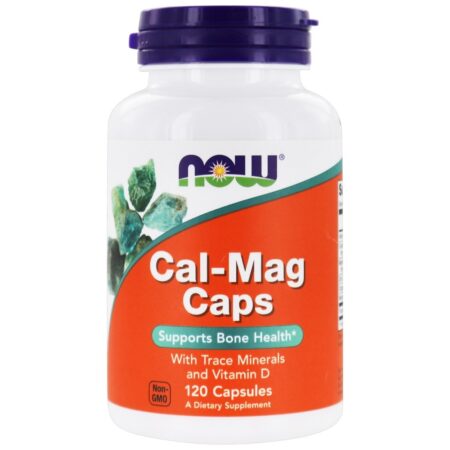 Cal-Mag Caps Bone Health Support - Cápsulas 120 NOW Foods