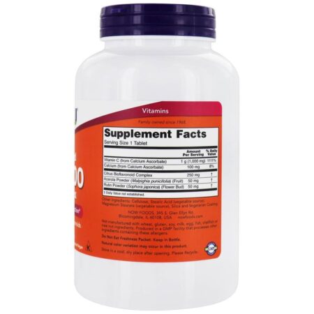 Complexo tamponado de vitamina C-1000 - 180 Tablets NOW Foods - Imagem 2